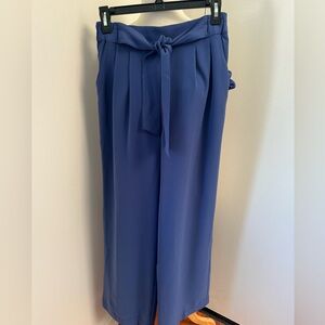 Lululemon 6 Noir Pant Woven Gatsby Blue Women's Pockets Tie Front Travel